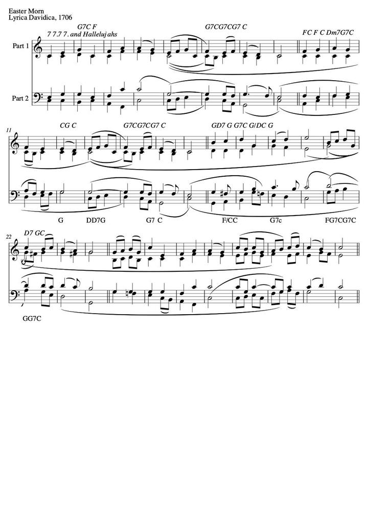 StaveWave result: Easter Hymn